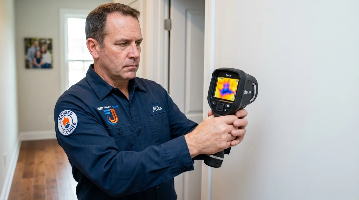 Thermal imaging leak detection by Johns Plumbing LLC in Corozal